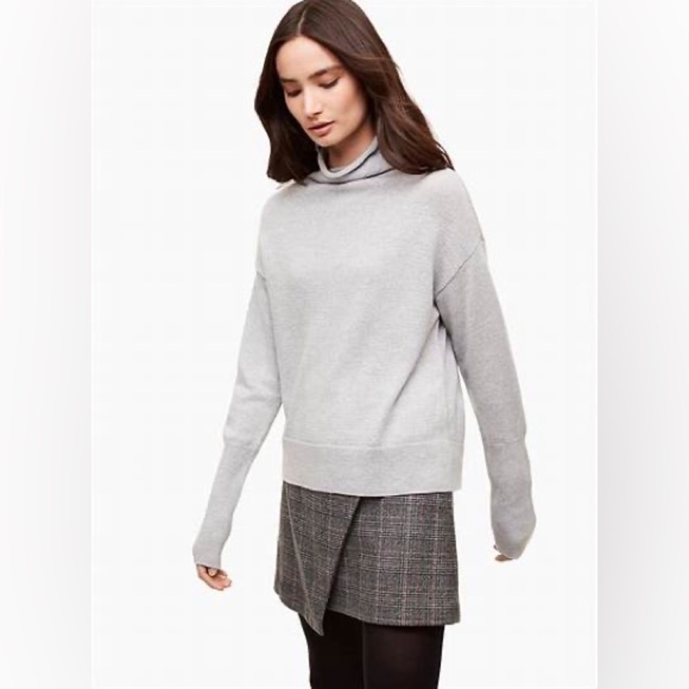 ARITZIA Wilfred roll down neck sweater 100% wool sz xs neutral warm